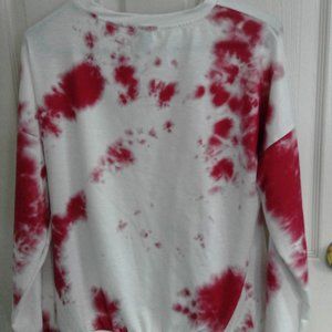 Tye Dyed Sweatshirt Red and White